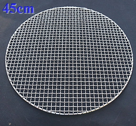 Yesbay 5Pcs/Set Round Disposable BBQ Grill Rack Roast Net Grate Barbecue  Baking Pan,30cm