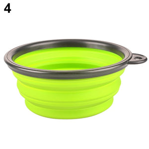 Hot!  Silicone Travel Dog Bowl Collapsible Premium Quality Food Water Pet Travel Bowl