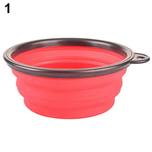 Hot!  Silicone Travel Dog Bowl Collapsible Premium Quality Food Water Pet Travel Bowl