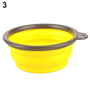 Hot!  Silicone Travel Dog Bowl Collapsible Premium Quality Food Water Pet Travel Bowl