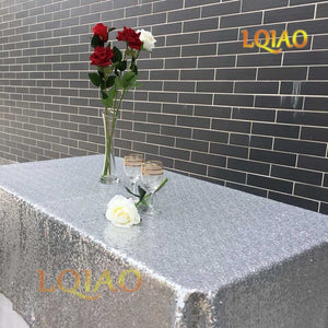 120x200cm/120x400cm Glitter Sequin RECTANGULAR Tablecloth - Rose Gold Sequin Table Cloth for Wedding Party Christmas Decoration