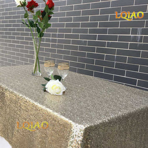 120x200cm/120x400cm Glitter Sequin RECTANGULAR Tablecloth - Rose Gold Sequin Table Cloth for Wedding Party Christmas Decoration