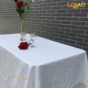 120x200cm/120x400cm Glitter Sequin RECTANGULAR Tablecloth - Rose Gold Sequin Table Cloth for Wedding Party Christmas Decoration