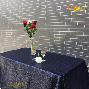 120x200cm/120x400cm Glitter Sequin RECTANGULAR Tablecloth - Rose Gold Sequin Table Cloth for Wedding Party Christmas Decoration