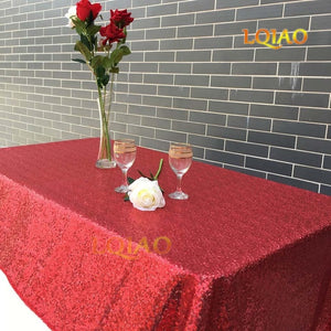 120x200cm/120x400cm Glitter Sequin RECTANGULAR Tablecloth - Rose Gold Sequin Table Cloth for Wedding Party Christmas Decoration
