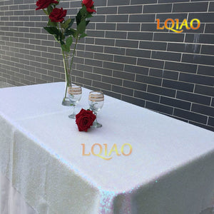 120x200cm/120x400cm Glitter Sequin RECTANGULAR Tablecloth - Rose Gold Sequin Table Cloth for Wedding Party Christmas Decoration