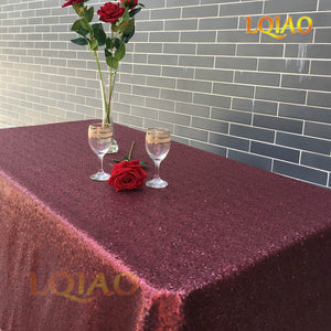 120x200cm/120x400cm Glitter Sequin RECTANGULAR Tablecloth - Rose Gold Sequin Table Cloth for Wedding Party Christmas Decoration