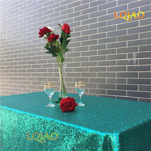 120x200cm/120x400cm Glitter Sequin RECTANGULAR Tablecloth - Rose Gold Sequin Table Cloth for Wedding Party Christmas Decoration