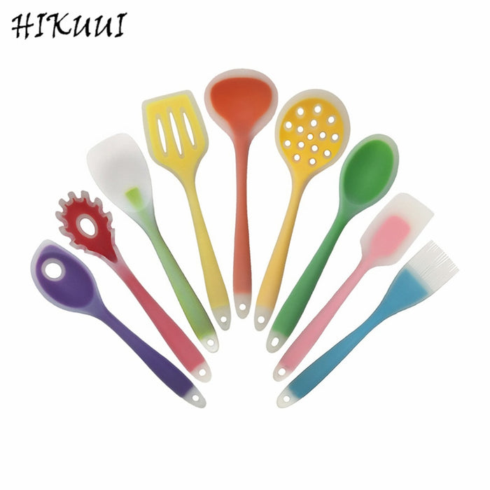 Retail 1pc Cookware Nylon And Food Grade Silicone Kitchen Cooking Tools Spatula And Spoon Cooking Utensils Kitchenware 9 Style