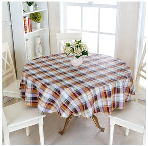 PEVA Printed Table Cloth Waterproof Oilproof Backside Ati-slip Flannel Round Tablecloth Table Cover For Home Restaurant