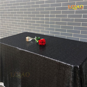 120x200cm/120x400cm Glitter Sequin RECTANGULAR Tablecloth - Rose Gold Sequin Table Cloth for Wedding Party Christmas Decoration