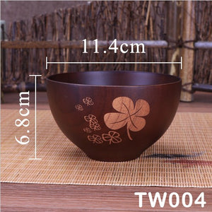 Large soup bowl wood tigela handmade healthy food containers dinner dishes vintage salad rice Japanese style tableware  noodles