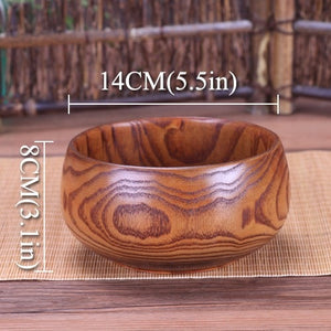 Large soup bowl wood tigela handmade healthy food containers dinner dishes vintage salad rice Japanese style tableware  noodles