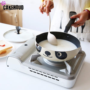 CAKEHOUD 20cm24cm26cm Panda Pot Japanese Style Induction Cooker Universal Frying Pan Non-stick Aluminum Pot Frying Pan Stone Pot