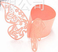 50Pieces/Lot Butterfly Style Laser Cut Porta Guardanapo Paper Napkin Rings napkins Holders Hotel Wedding Favors Table Decoration