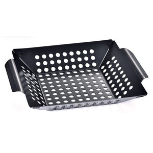 Non-stick Square Grill Pan Outdoor Stainless Steel Barbecue Grill Plate Vegetable Barbecue Basket Tray BBQ Tools Kitchen Gadgets