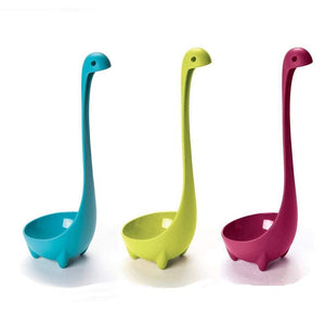1pcs Kitchen Supplies Creative Plastic Dinosaur Spoon Cartoon Cuisine Long Handled Soup Spoon Standing Soup Kitchen Accessories