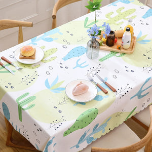 Proud Rose Green Leaves Table Cloth Waterproof Tafelkleed Plastic PVC Oilproof Tablecloths Table Cover Home Decor
