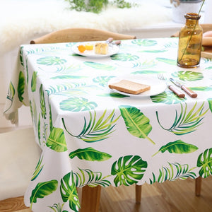 Proud Rose Green Leaves Table Cloth Waterproof Tafelkleed Plastic PVC Oilproof Tablecloths Table Cover Home Decor
