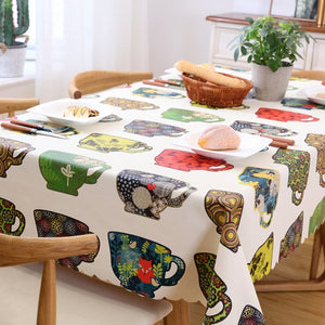 Proud Rose Green Leaves Table Cloth Waterproof Tafelkleed Plastic PVC Oilproof Tablecloths Table Cover Home Decor