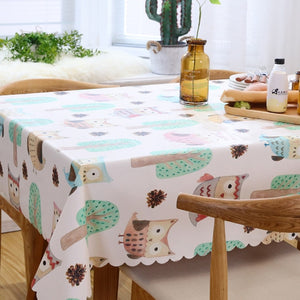 Proud Rose Green Leaves Table Cloth Waterproof Tafelkleed Plastic PVC Oilproof Tablecloths Table Cover Home Decor