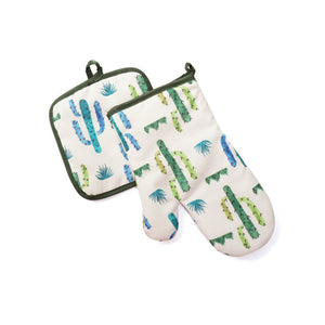 1Pair Cotton Fashion Flamingo Cactus Kitchen Pads Cooking Microwave Pot Holder Baking BBQ Oven Potholders Mitts Kitchen Gloves