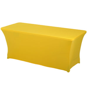 1PC Rectangular Fitted Stretch Spandex Table Cover Wedding Elastic Lycra Long Bar Table Cloth For Hotel Event Party Decoration