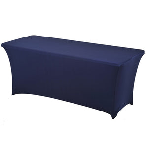 1PC Rectangular Fitted Stretch Spandex Table Cover Wedding Elastic Lycra Long Bar Table Cloth For Hotel Event Party Decoration