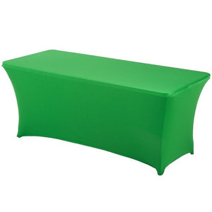 1PC Rectangular Fitted Stretch Spandex Table Cover Wedding Elastic Lycra Long Bar Table Cloth For Hotel Event Party Decoration