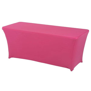 1PC Rectangular Fitted Stretch Spandex Table Cover Wedding Elastic Lycra Long Bar Table Cloth For Hotel Event Party Decoration