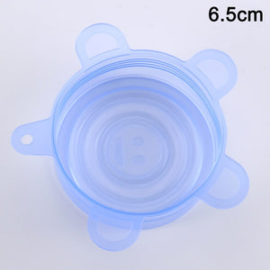 Newly Reusable Silicone Food Lid Bowl Covers Wrap Food Fresh-keeping Stretchable Household Kitchen Kit