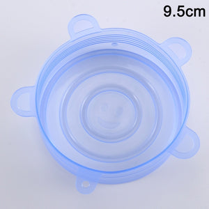 Newly Reusable Silicone Food Lid Bowl Covers Wrap Food Fresh-keeping Stretchable Household Kitchen Kit