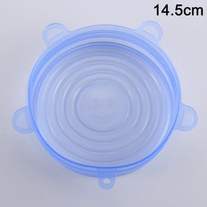 Newly Reusable Silicone Food Lid Bowl Covers Wrap Food Fresh-keeping Stretchable Household Kitchen Kit