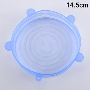 Newly Reusable Silicone Food Lid Bowl Covers Wrap Food Fresh-keeping Stretchable Household Kitchen Kit