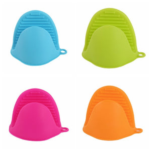 Silicone Heat Insulation Anti-scald Food-Grade Gloves Potholder Pinch Grips for Kitchen Cooking Baking Supplies