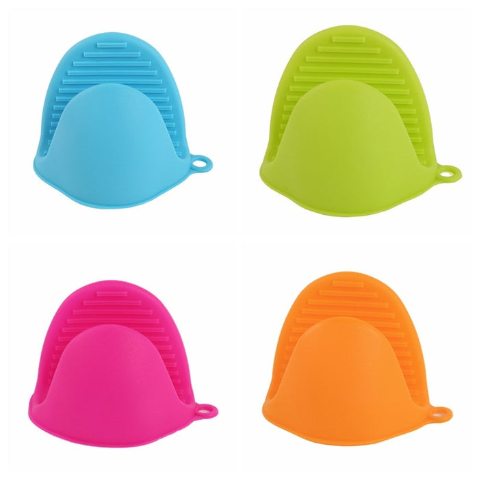 Silicone Heat Insulation Anti-scald Food-Grade Gloves Potholder Pinch Grips for Kitchen Cooking Baking Supplies