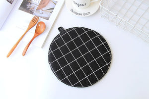 FOURETAW 1 Piece Cute Yellow Gray Cotton Fashion Nordic Kitchen Cooking microwave gloves baking BBQ potholders Oven mitts