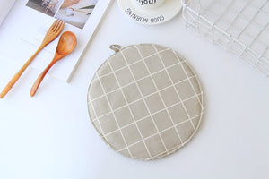 FOURETAW 1 Piece Cute Yellow Gray Cotton Fashion Nordic Kitchen Cooking microwave gloves baking BBQ potholders Oven mitts