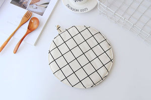 FOURETAW 1 Piece Cute Yellow Gray Cotton Fashion Nordic Kitchen Cooking microwave gloves baking BBQ potholders Oven mitts