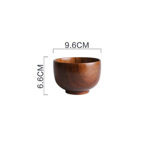 Japanese Style Salad Rice Noodles Bowls Natural Wood Tableware Wooden Bowl Soup 1pcs