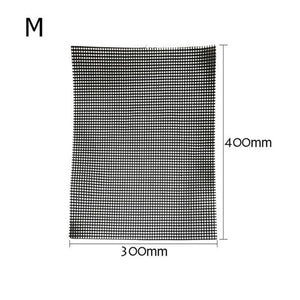 BBQ Grill Barbecue Reusable Non-Stick Steel Wire Cross Mesh Steaming Rack Mat Pad Oven Net Carbon Grill Kitchen Dining Bar