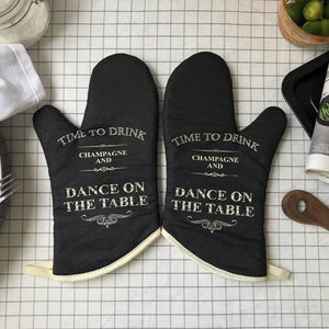 Microwave Glove Potholder Bakeware Heatproof Mitten Cotton Oven Mitts Non-slip Glove Thickening for BBQ or Kitchen
