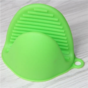 Anti-scald Silicone Kitchen Oven Gloves Pot Holder Potholder Heat Resistant Microwave  Oven Mitts Hot Plate Clip Kitchen Cooking