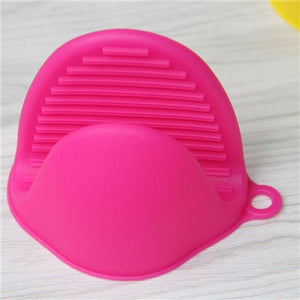 Anti-scald Silicone Kitchen Oven Gloves Pot Holder Potholder Heat Resistant Microwave  Oven Mitts Hot Plate Clip Kitchen Cooking