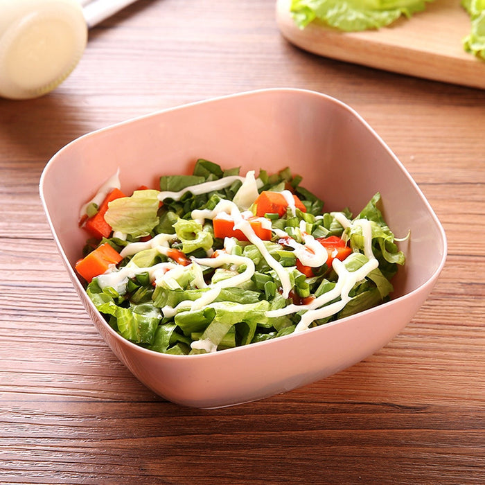 3 Color Food-Grade Plastic Square Fruit Snack Candy Salad Plate Bowl Dish Basket Tableware Fruit Food Bowls Light Weight S*60