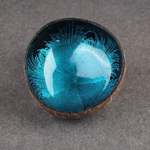 Natural Coconut Shell Key, Candy Bowl Table Key Storage Section Coconut Bowl Ink Creative Ornament Creative Storage Bowl