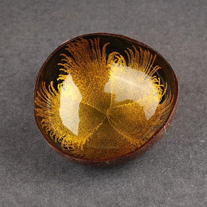 Natural Coconut Shell Key, Candy Bowl Table Key Storage Section Coconut Bowl Ink Creative Ornament Creative Storage Bowl