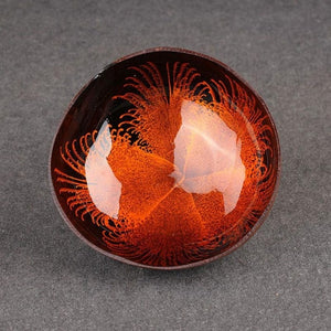 Natural Coconut Shell Key, Candy Bowl Table Key Storage Section Coconut Bowl Ink Creative Ornament Creative Storage Bowl