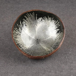 Natural Coconut Shell Key, Candy Bowl Table Key Storage Section Coconut Bowl Ink Creative Ornament Creative Storage Bowl