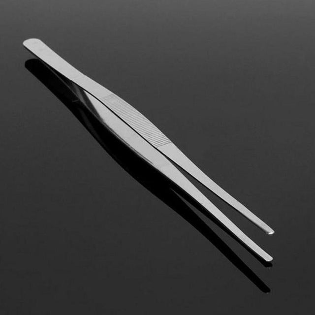 1pc Barbecue Tweezers Stainless Steel Food Tweezers Cooking Utensils Tongs  The Kitchen Buffet Long Straight Roasting Clamp  A20